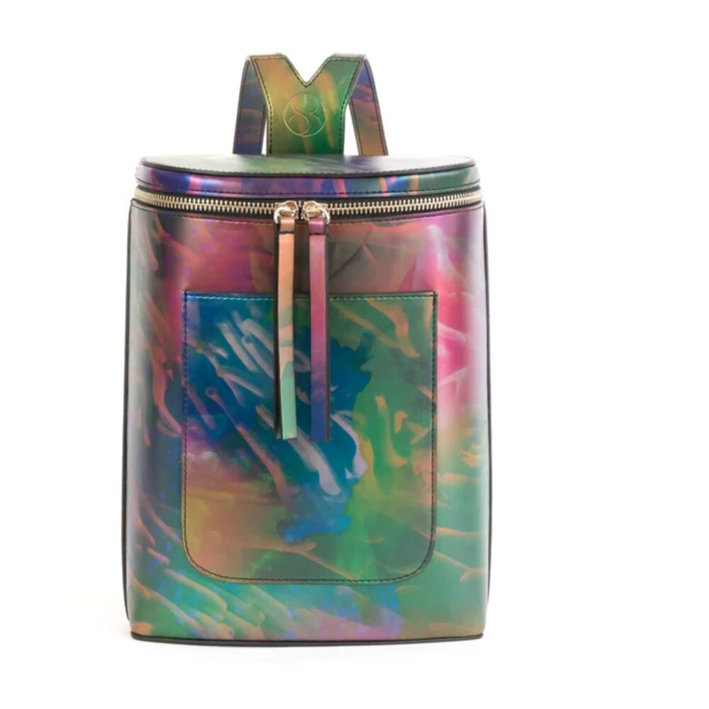 SYDNEY BROWN vegan iridescent mini backpack